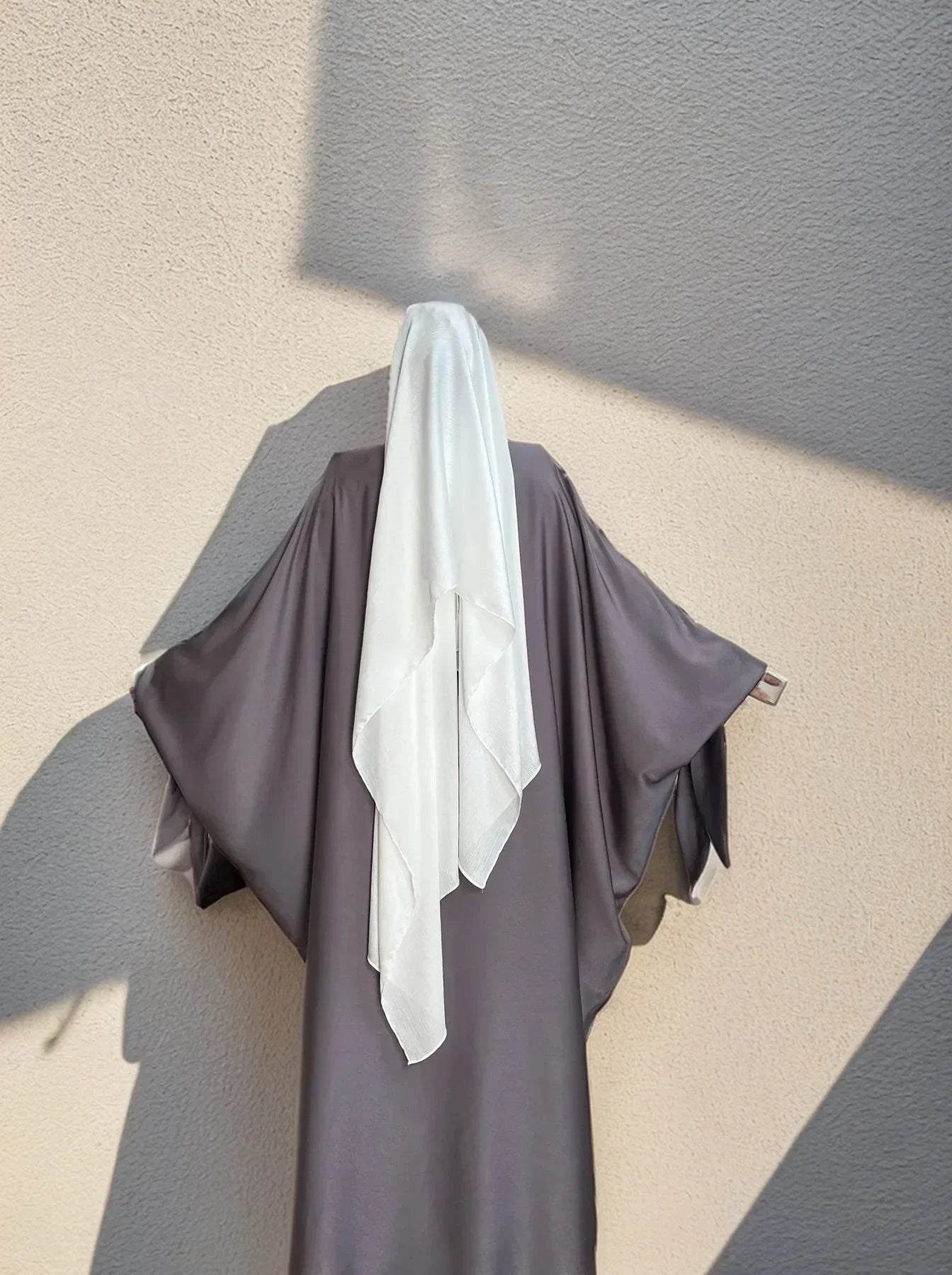 LM019 Butterfly Abaya in Various Colors | Elegant Flowing Islamic Dress for Women - LM019-LILAC GREY-Size 1 LumosModesty