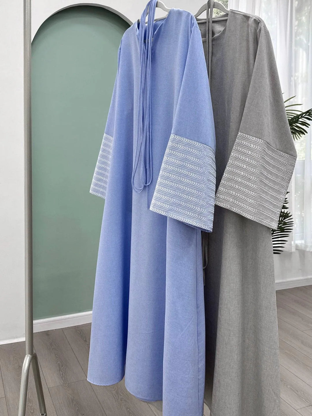 linen abaya dress Lace-Up Linen Abaya  Linen Modest Dress for Women  Zailarah