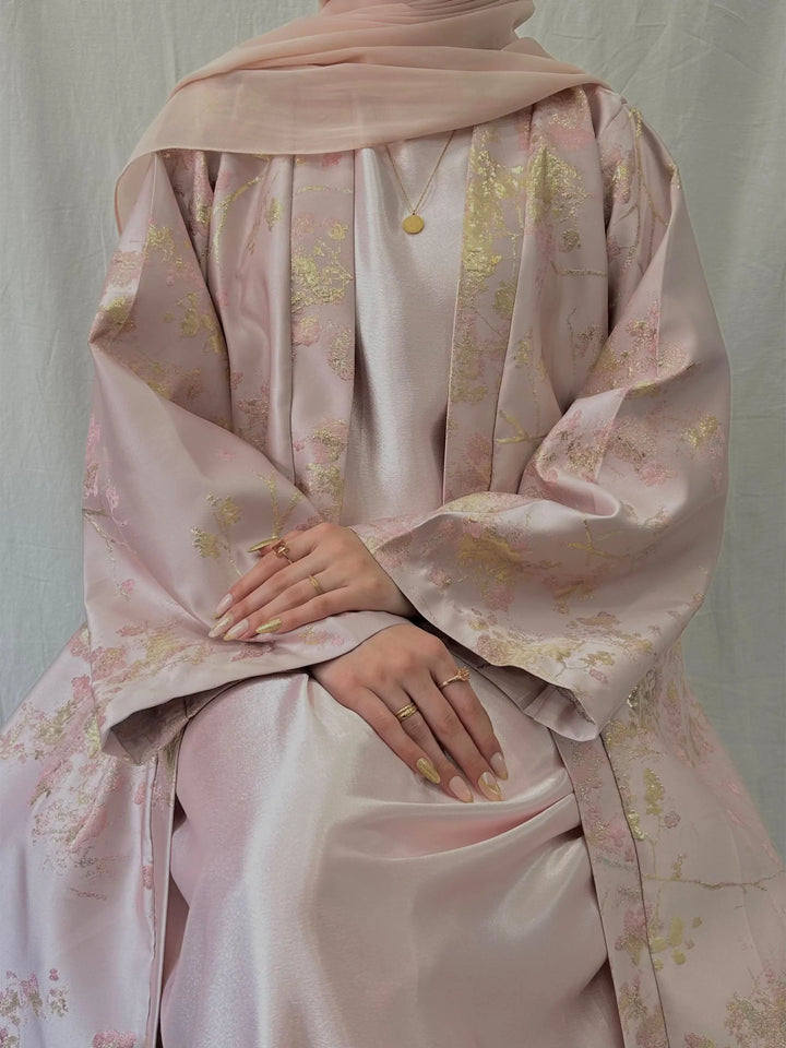 LM178 Sakura Pink Kimono Abaya