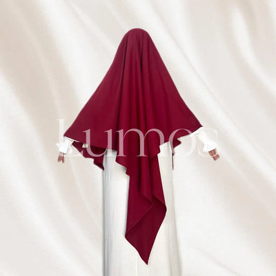 LM501 One Layer Nidha Khimar | Lightweight Travel-Friendly Modest Headscarf - LM501-LILAC DARK GREY-One size fits all LumosModesty