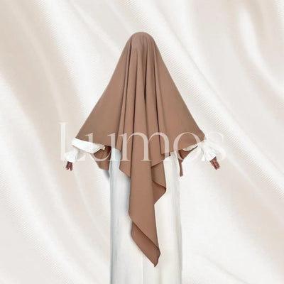 LM501 One Layer Nidha Khimar | Lightweight Travel-Friendly Modest Headscarf - LM501-LILAC DARK GREY-One size fits all LumosModesty