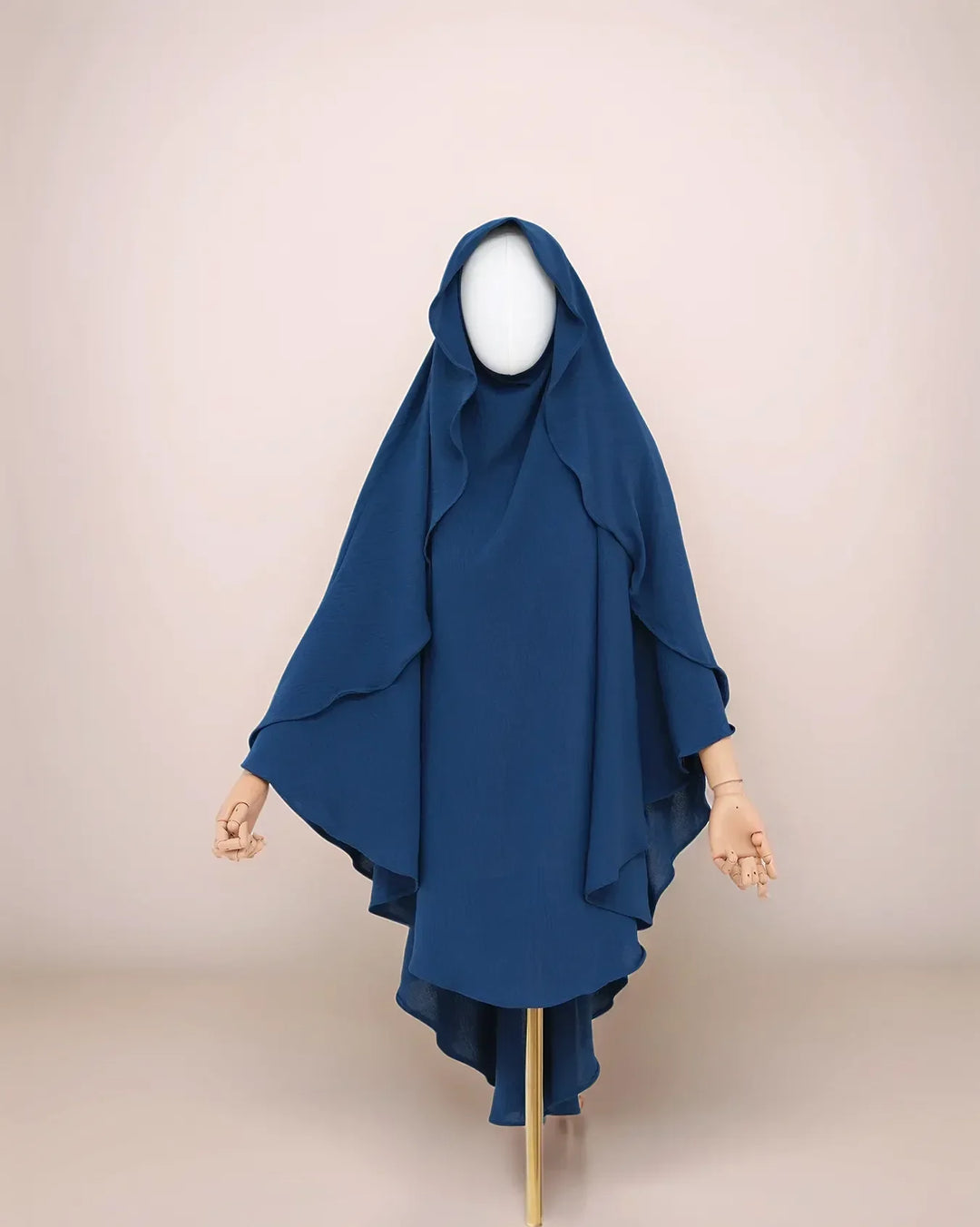 LM505 Crepe Jazz Ironless Khimar | One Layer Maxi Scarf Modest