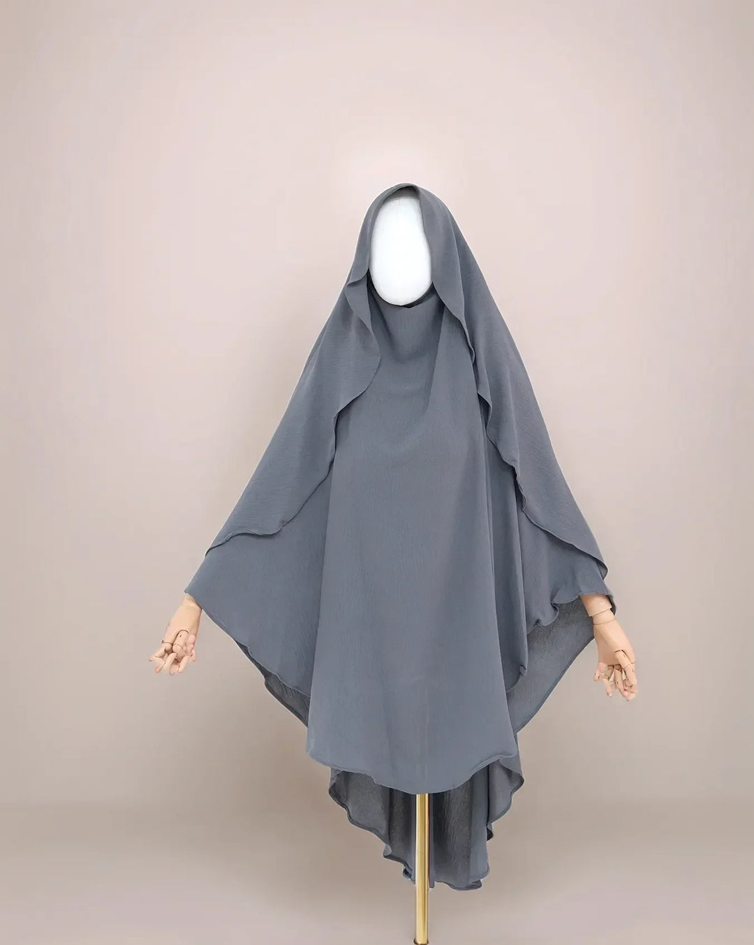 LM505 Crepe Jazz Ironless Khimar | One Layer Maxi Scarf Modest