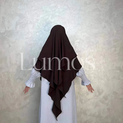 LM508 Two Layers Crepe Khimar | Lightweight Modest Islamic Headscarf for Women - LumosModesty