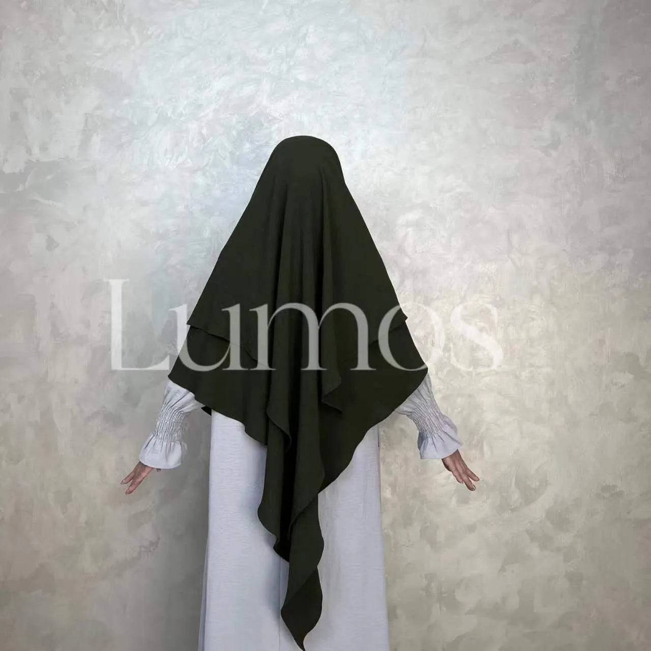 LM508 Two Layers Crepe Khimar | Lightweight Modest Islamic Headscarf for Women - LumosModesty