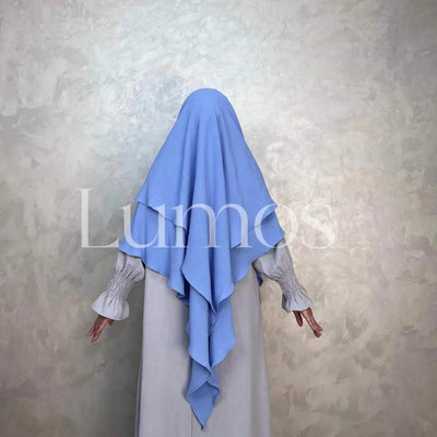 LM508 Two Layers Crepe Khimar | Lightweight Modest Islamic Headscarf for Women - LumosModesty